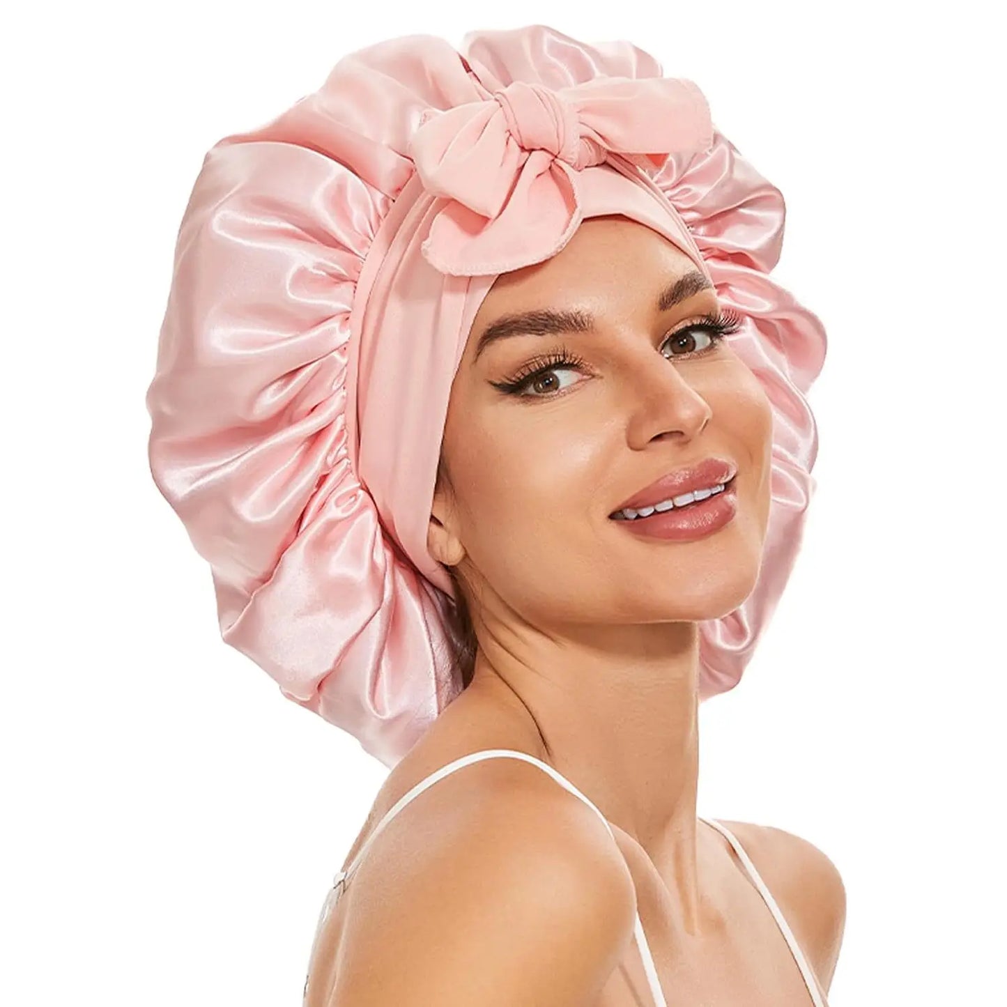 Boné antifrizz touca de nero forradas em cetim