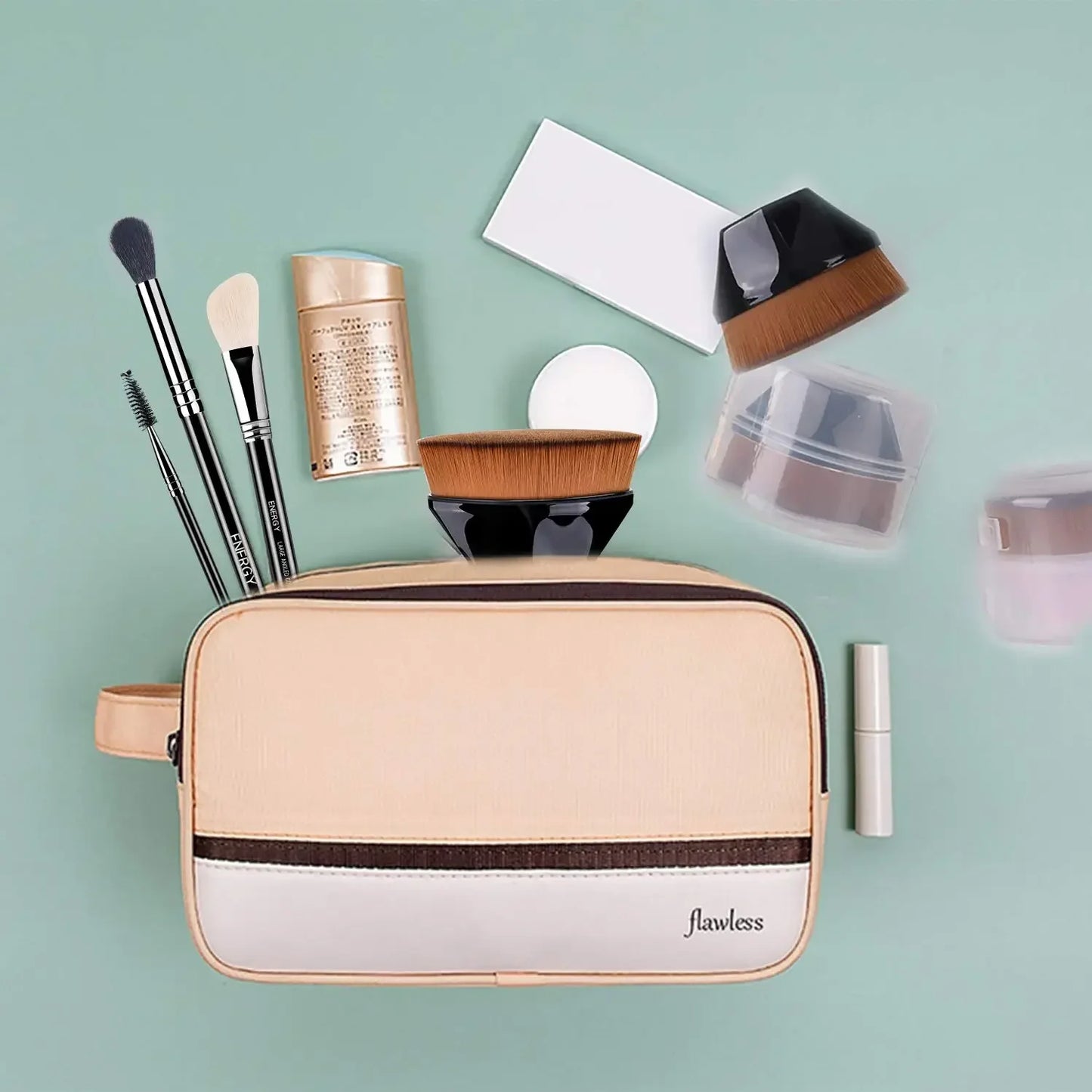 Pincel Profissional De Base Plana Para Maquiagem