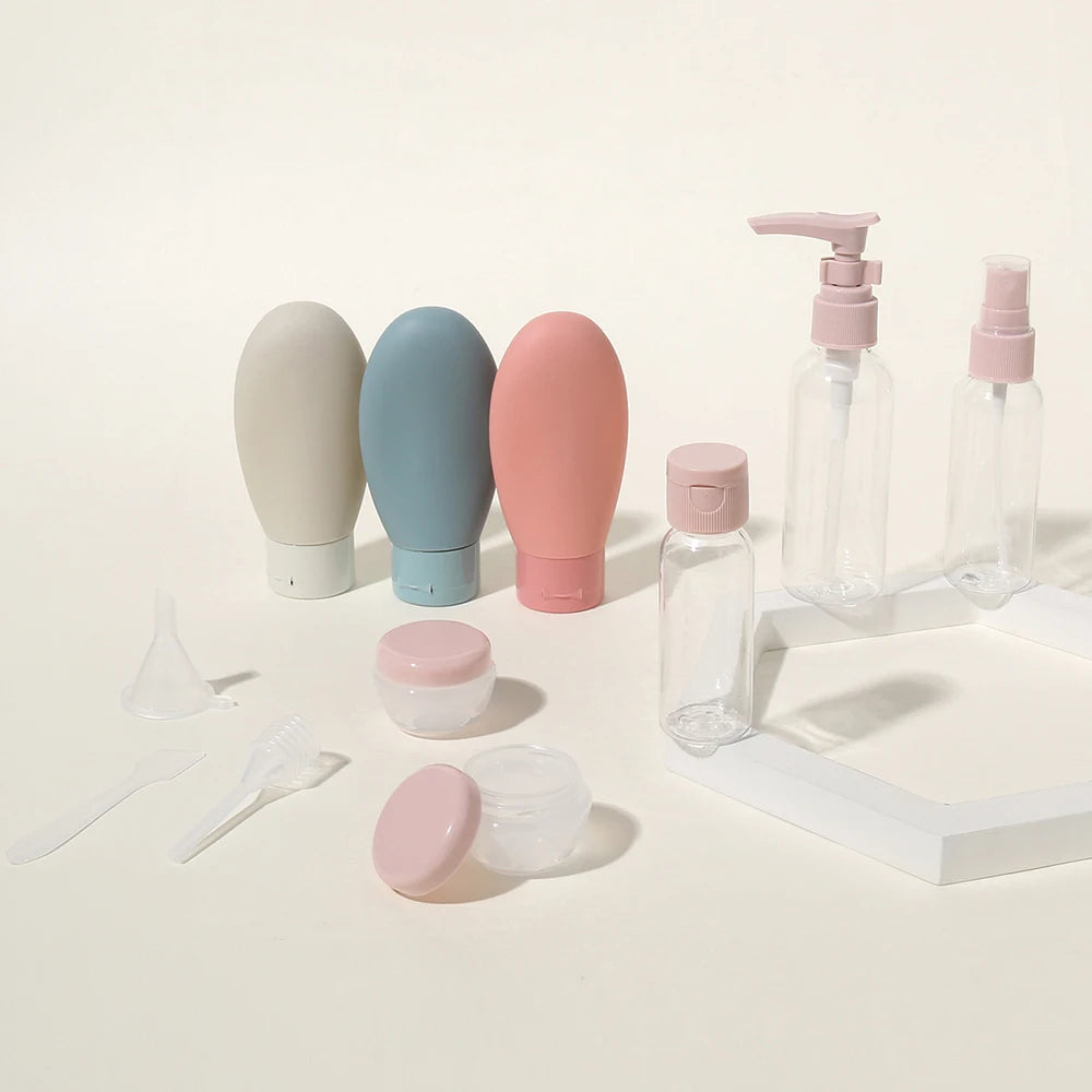 Conjunto De Garrafa Recarregável Para Viagens