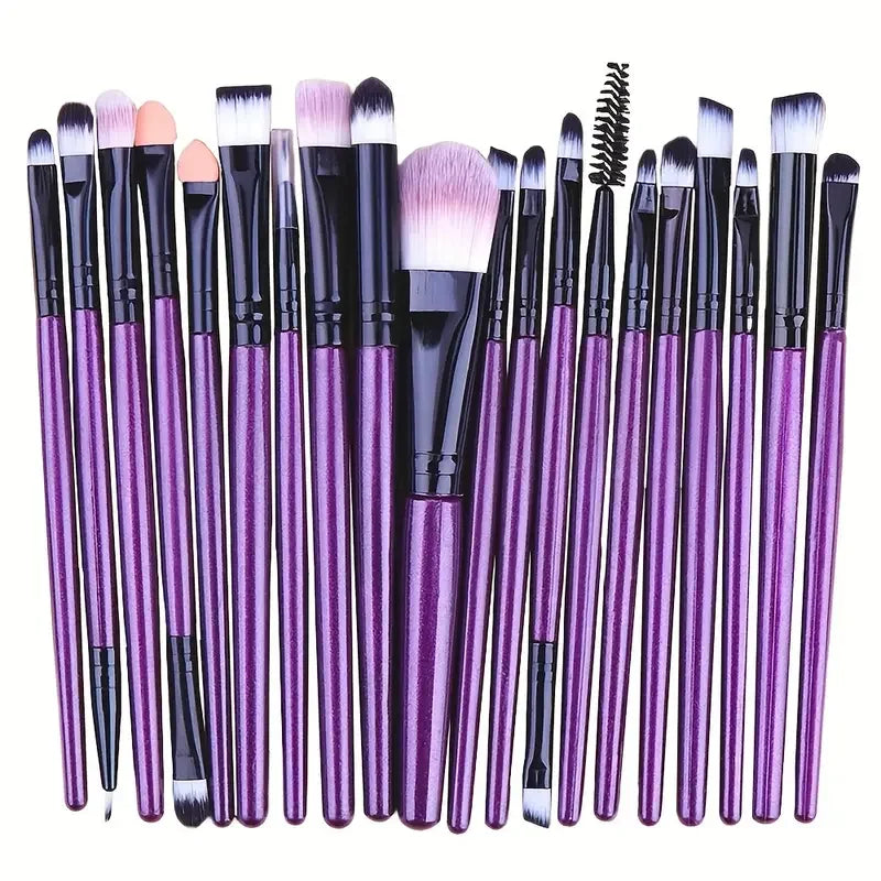 Conjunto com 20 Pincéis Profissionais Maquiagem