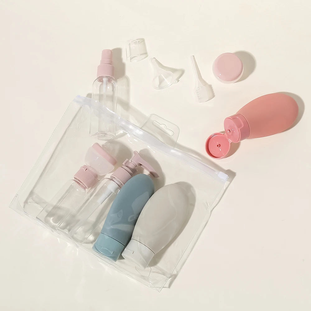 Conjunto De Garrafa Recarregável Para Viagens