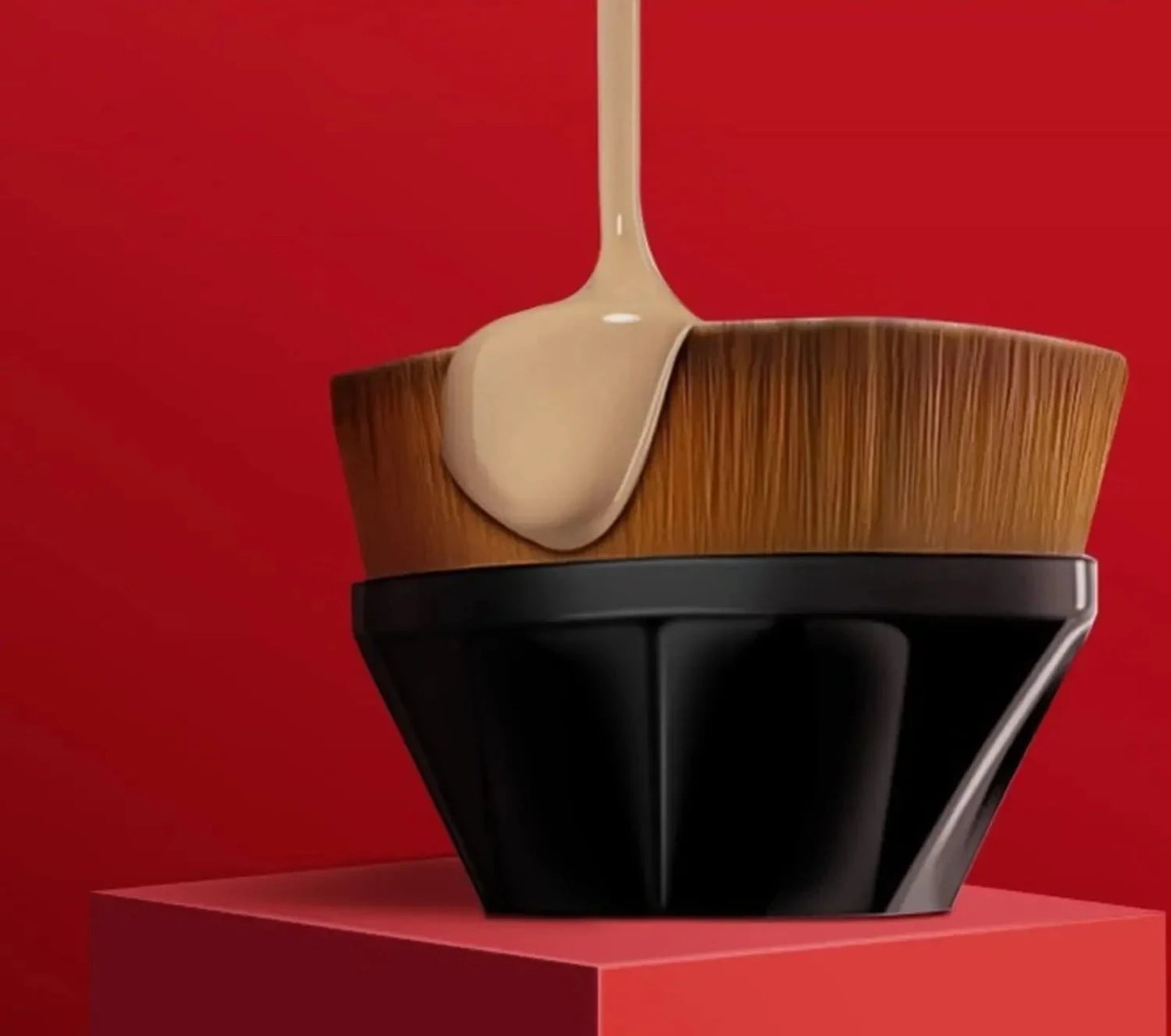 Pincel Profissional De Base Plana Para Maquiagem